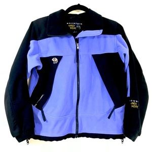 VTG Mountain Hardwear Blue Colorblock Fleece Wind Stopper Jacket Women’s SZ 6